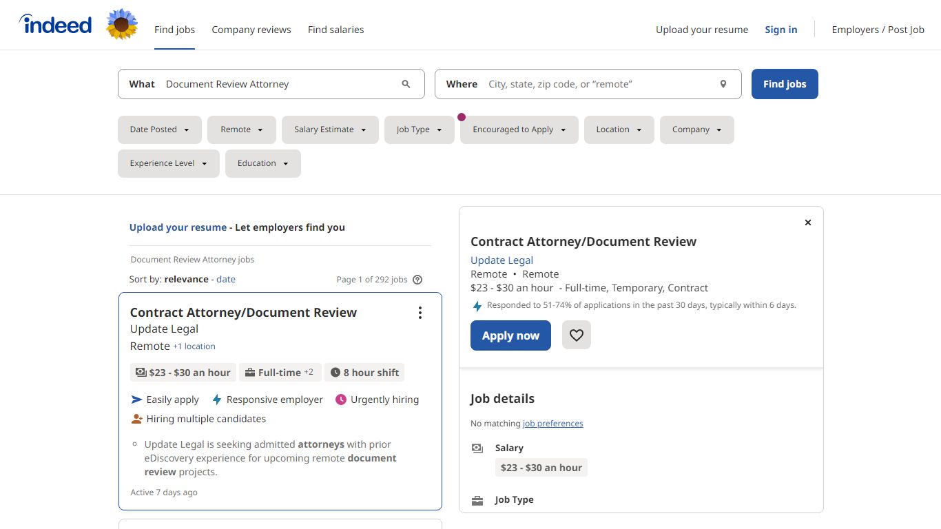 Document Review Attorney Jobs, Employment | Indeed.com