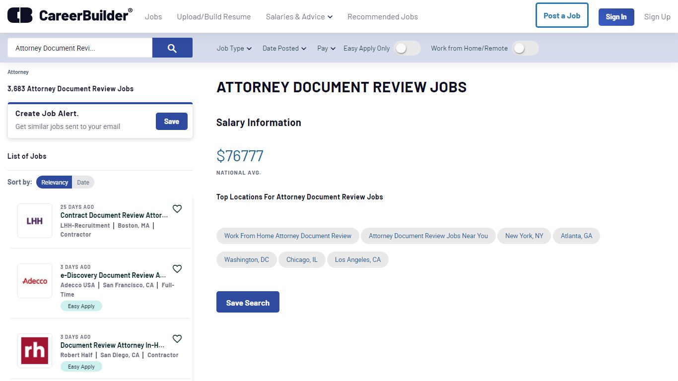 Attorney Document Review Jobs - Apply Now | CareerBuilder
